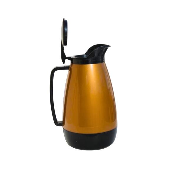 Vintage Thermo-Serv Gold Insulated Carafe – Mid-Century Modern Coffee Server - Picture 7 of 7